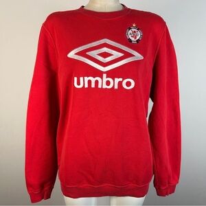 Umbro Red Crewneck Sweater with Logo M